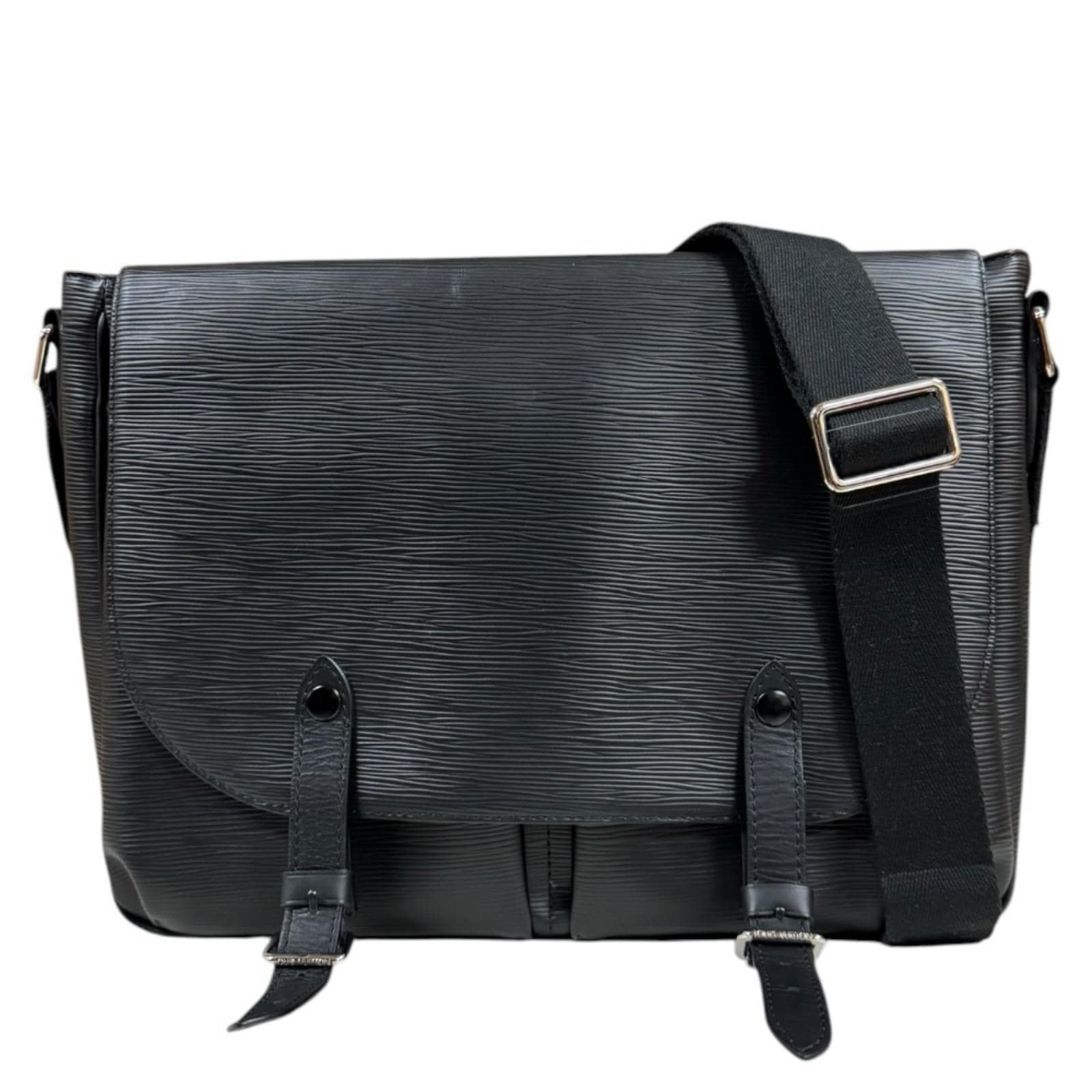 ルイヴィトン クリストファー メッセンジャー エピ ショルダーバッグ エピレザー M58834 ブラック LOUIS VUITTON 中古