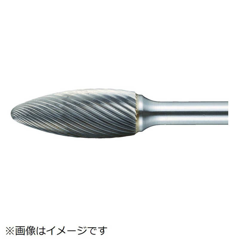 トラスコ中山　超硬バー 楕円型 Φ12.7X刃長32X軸6 ロング ダブルカット　TB51C127L150