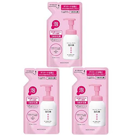 【セット】 持田ヘルスケア コラージュ COLLAGE フルフル泡石鹸 ピンク つめかえ用 210ML 3個セット 【医薬部外品】
