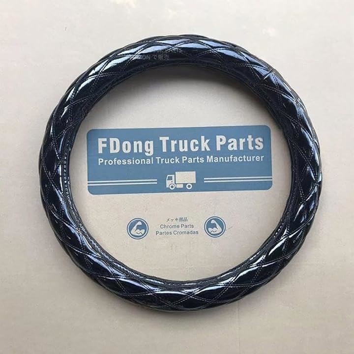 互換品いすゞ フソー UD 日野 トラック ハンドルカバー ステアリングカバー トラックハンドルカバートラック用品 軽トラ 大型 ダンプ バス エナメル ラメ(ブラック２, 45cm)