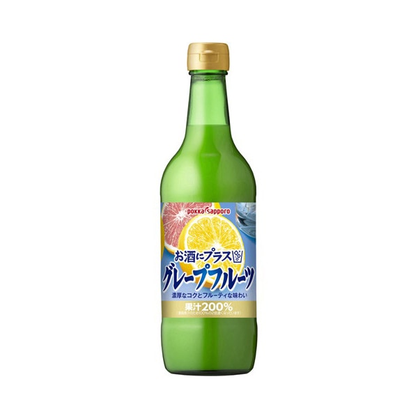 ポッカサッポロ お酒にプラス グレープフルーツ 瓶 540ml ×12 メーカー直送