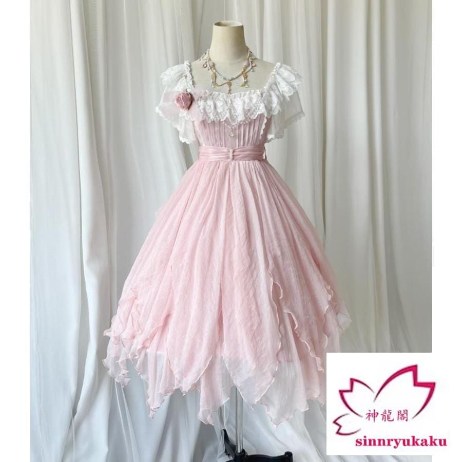 夏/新発/数量限定/Lolita系　ワンピース　jsk　OP　日常　写真　舞台　変装/ロリータ トップス 萌え レディース ゴスロリ ロリータファッション　変装　トコスチューム