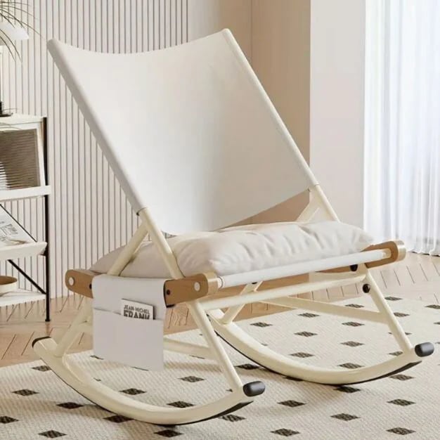 ロッキングチェア 一人掛け アウトドア ラウンジ メッシュ素材 北欧風 おしゃれ シンプル ホワイト ガーデン インポート リビング ガーデン ベランダ