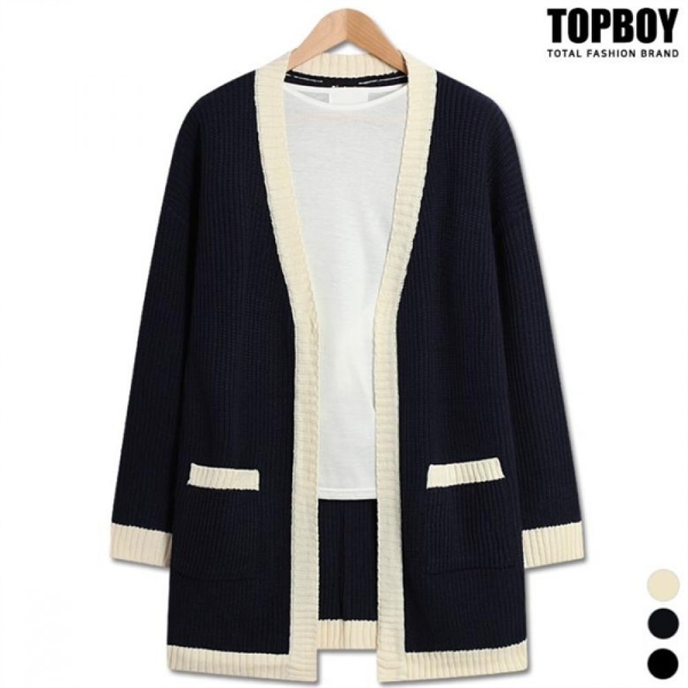 (TOPBOY) ハッチオープンオーバーフィットロングカーディガン (NL014)
