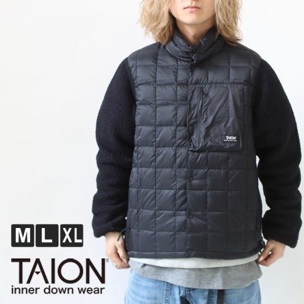 クラシック ハイネック ライトダウンジャケット ポーラテックスリーブ (800FP) TAION-102BCMT