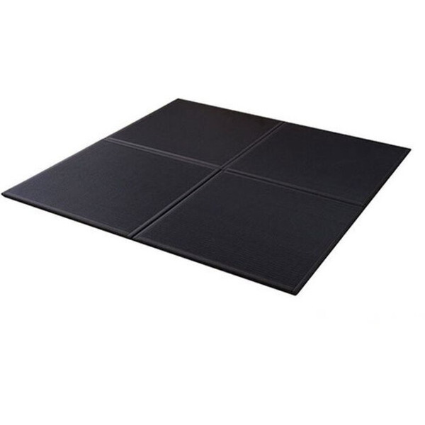 1110460030606 日本製 水拭きできる ポリプロピレン 置き畳 ユニット畳 軽量 軽い シンプル ブラック 67×67×1.7cm (9枚1セット) メーカー直送