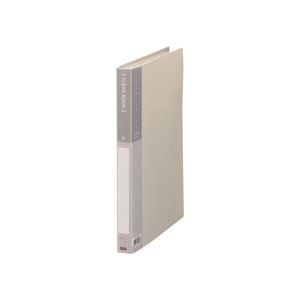 （まとめ） TANOSEE クリヤーブック（クリアブック） A4タテ 40ポケット 背幅26mm グレー 1冊 30セット