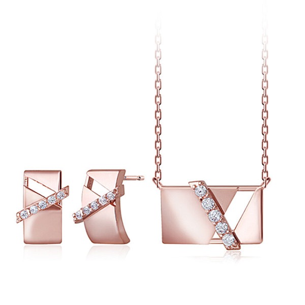 ルーブル パリ 14k G.F ベディオ スクエア イヤリング/ネックレス SET SET0361