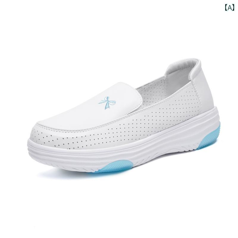 シューズ　スリッパ　カジュアル レディース 夏用 ナースシューズ オール シーズン 通用 ソフト ソール 通気性 防臭性 滑り止め 足が 疲れにくい 厚底 踏んでも 快適 医療用 シューズ