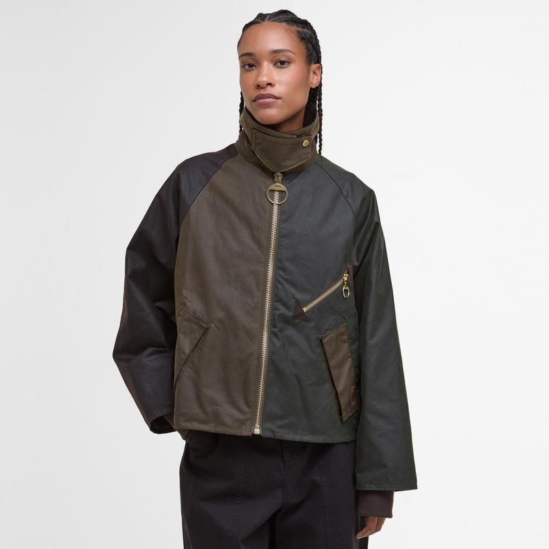 [25FW] ブラウン Arlene ワックス ジャケット (URJU5F315I3)