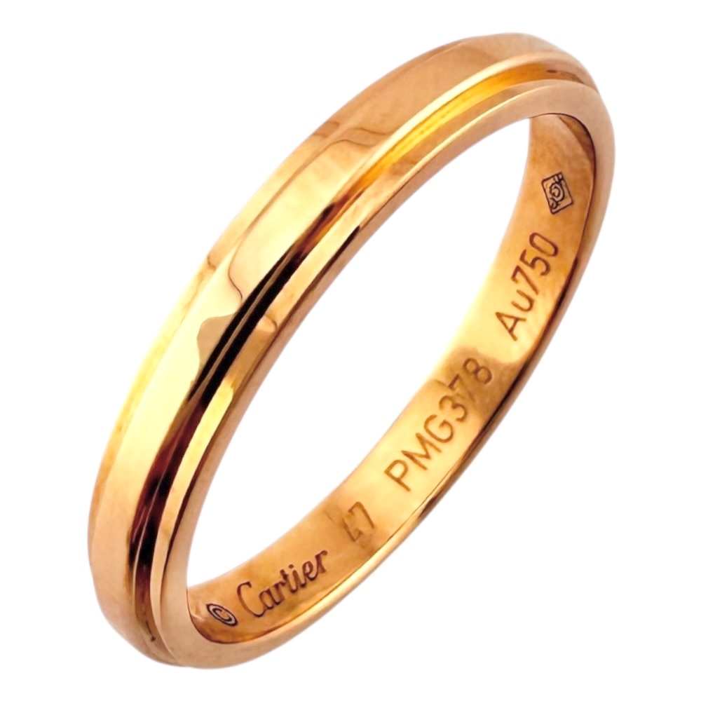 カルティエ ダムールウェディング リング 指輪 7号 18金 K18ピンクゴールド CARTIER 中古 美品