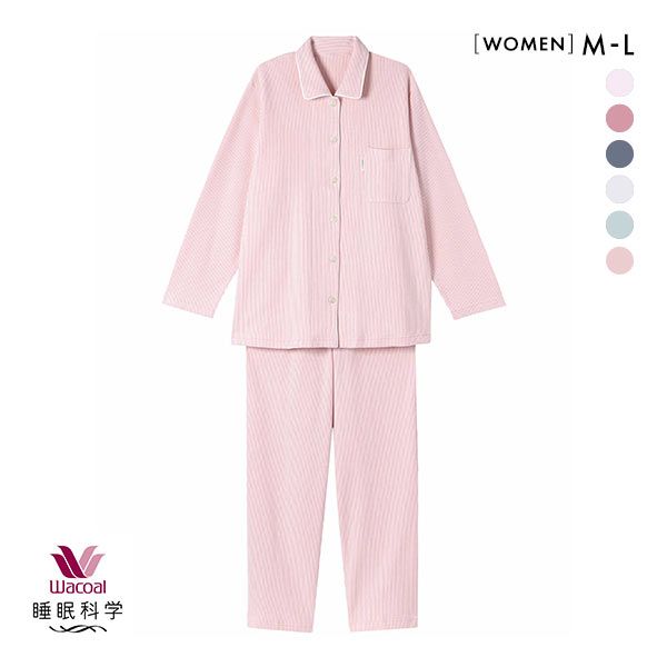 ワコール Wacoal スイミンカガク 睡眠科学 ふわごころ パジャマ 上下セット ラムコ 綿100