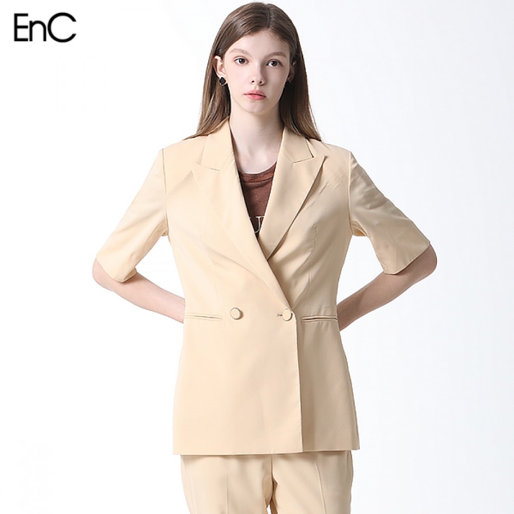 (E&C) ダブルショートスリーブリネンジャケット (価格:439,000ウォン)