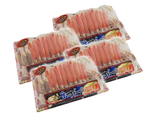 ロシア アラスカ産 バルダイ種 冷凍 =生ズワイガニ=ハーフポーション 約1kgx4pc(約4kg) 半剥き身 ハーフポーション pc