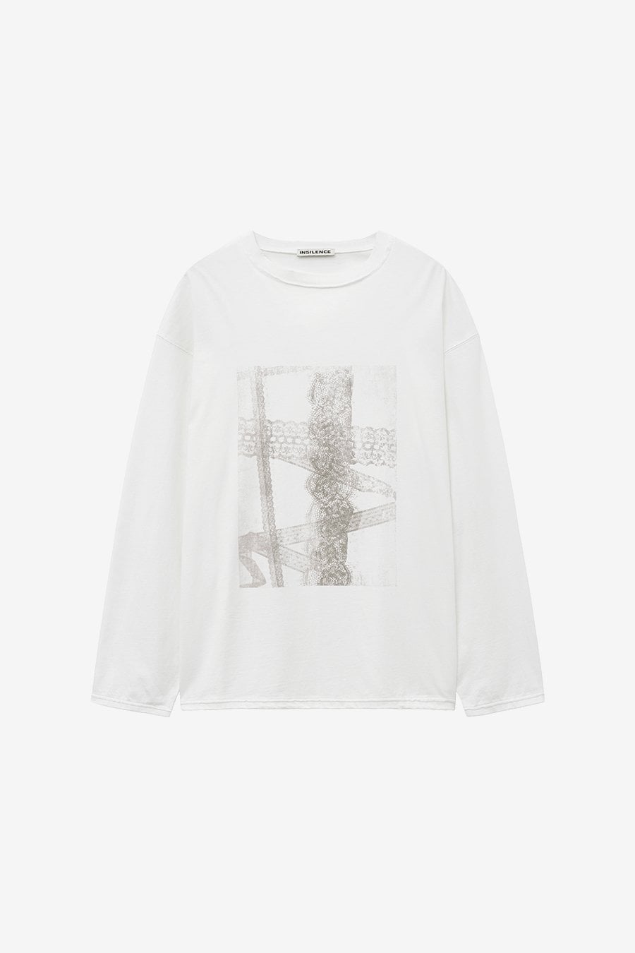【INSILENCE】 LACE PRINTED LONG SLEEVE : WHITE 9,856円