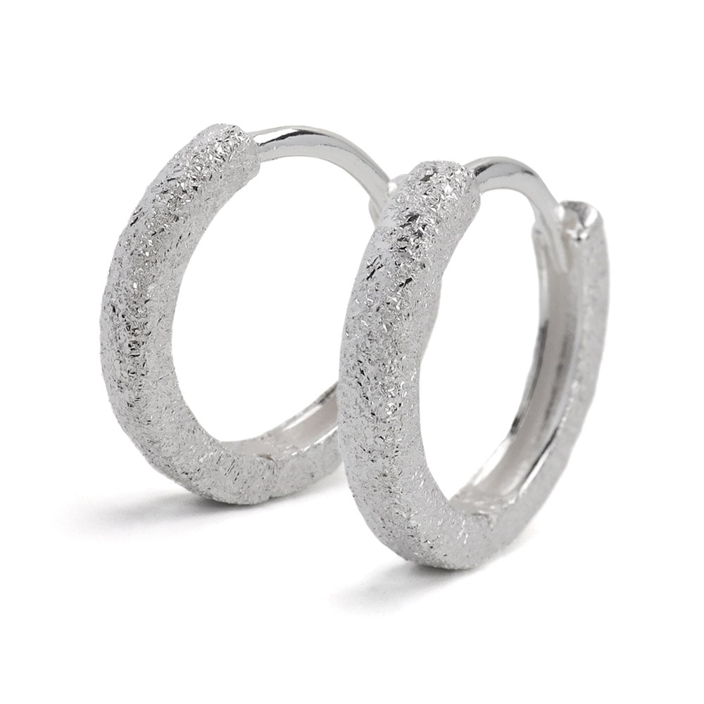 シルバー925 フープピアス ざらめ [ce406]
