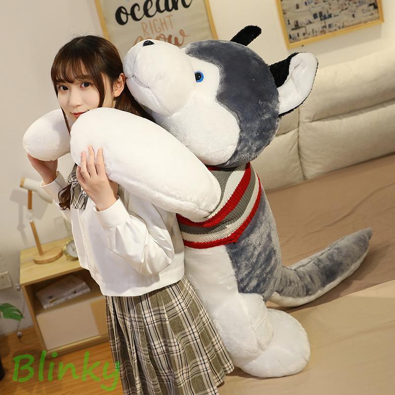 今月の新商品 ぬいぐるみ ハスキー 抱き枕 ハスキー犬 特大 おもちゃ いぬ 動物犬 子供部屋 お誕生日 クリスマス 170cmぬいぐるみ ハスキー