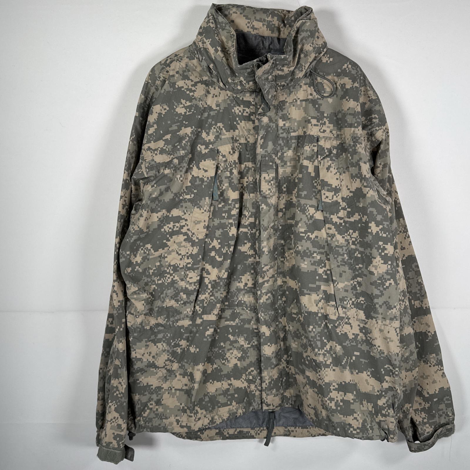 古着 ミリタリージャケット ナイロンジャケット デジカモ 米軍 カモフラ ライトアウター 迷彩 medium long グレー メンズ