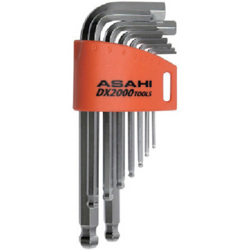 旭金属工業　メッキボールポイントショート六角棒レンチセット9本組　AZS0910