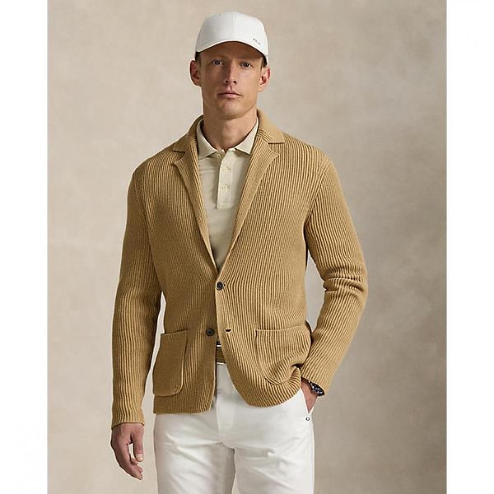 ポロ ゴルフ メンズ メッシュ ニット コットン ブレンド ブレザー カーディガン MNXGSWE16820062200