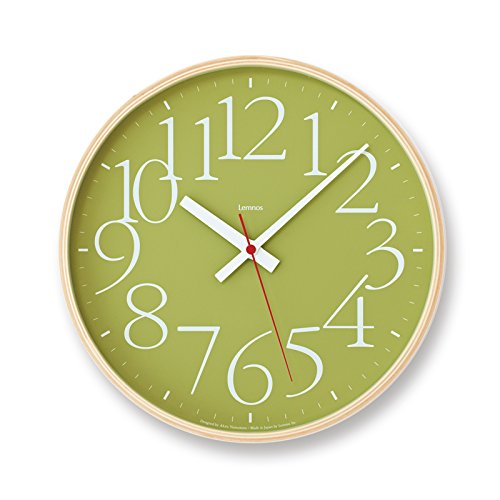 色：グリーン 緑 レムノス 掛け時計 最高品質の エーワイ クロック アナログ cl AY 電波 人気ブレゼント アールシー