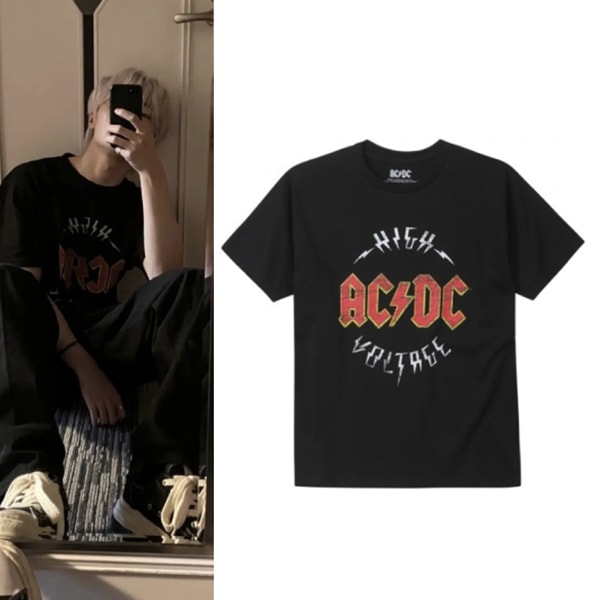 [Stray Kids I.N着用] ACDC HIGH VOLTAGE 半袖Tシャツ