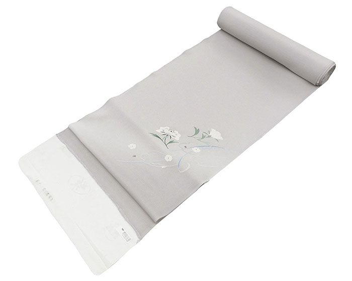 夏物 付下げ 反物 正絹 五泉 絽 牡丹撫子模様 付下げ訪問着 丹後ちりめん 新品 未仕立 wb3005