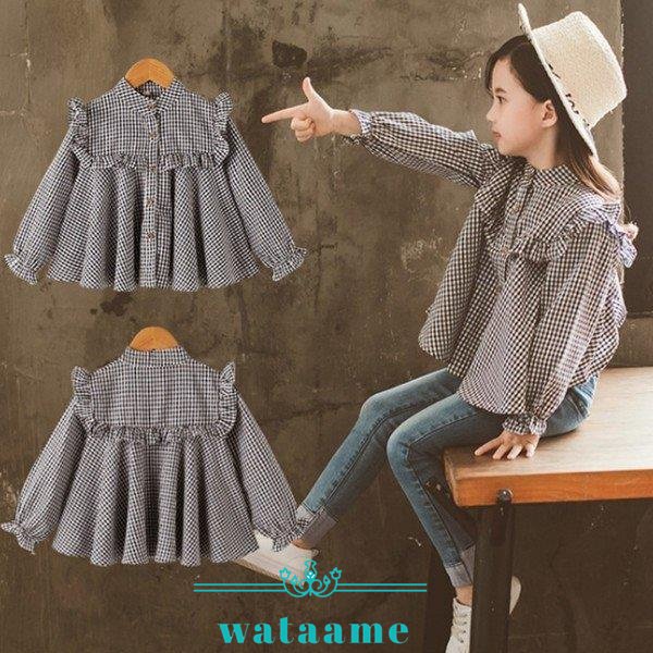 長袖シャツ 入学式シャツ ブラウス ギフト 女の子 キッズ 韓国子供服 おしゃれ トップス フォーマ シャツ