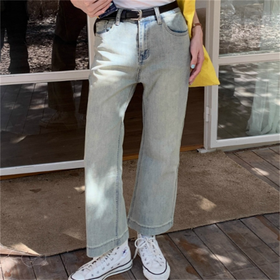 パンツ デニムパンツ ロング ロング丈 ポケット ハイウエスト ステッチ かわいい 大人可愛い 大人女子 綺麗 シンプル カジュアル 大人 おしゃれ お洒落 こなれ感 ラフ コンサバ