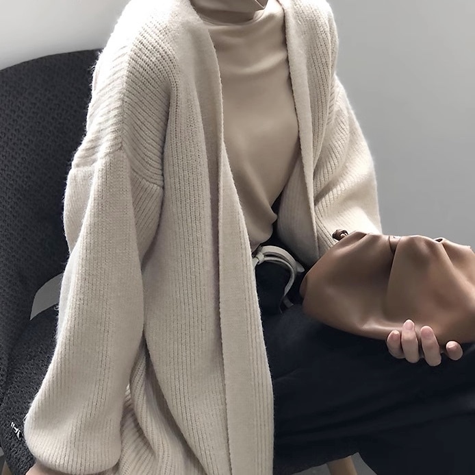 トップス セーター カーディガン ロング ロング丈 袖あり 長袖 Vネック 前開き ニット かわいい 大人可愛い きれいめ シンプル 上品 おしゃれ お洒落 ラブリー キュート ガーリー エレガント