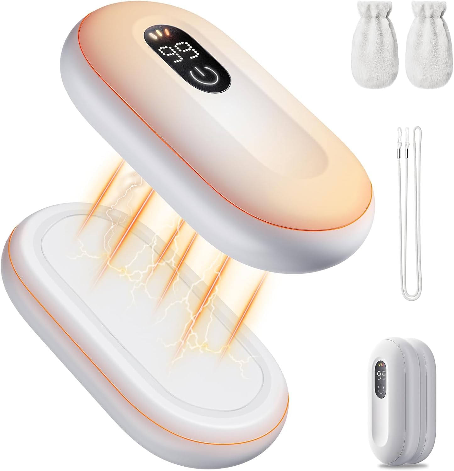 Yokepro 充電式カイロ [冬の必須アイテム＆高速加熱] エコカイロ ハンドウォーマー 電気カイロ 新型磁気式 分離式設計 [両手を同時に温める] 3段階温度調節 長時間持続 LED表示 急速充電