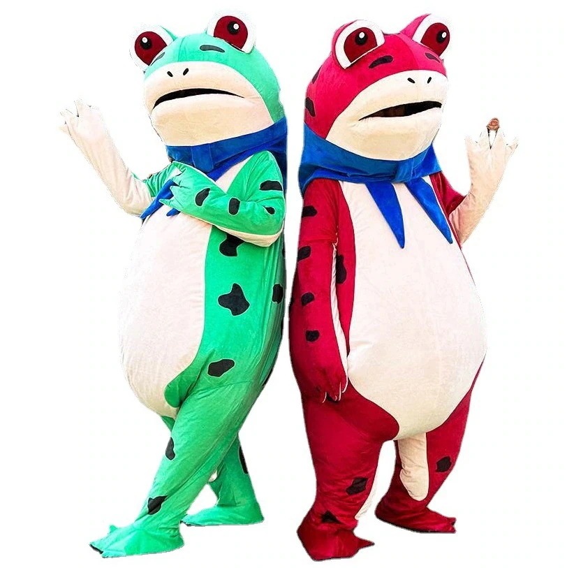 カエル 蛙 コスプレ 衣装 カエル衣装 スマホ対応 グリーン レッド 人形 着ぐるみ かわいい カートン 膨れる インフレータブル イベント コスチューム パフォーマンス ガマ ヒキガエル