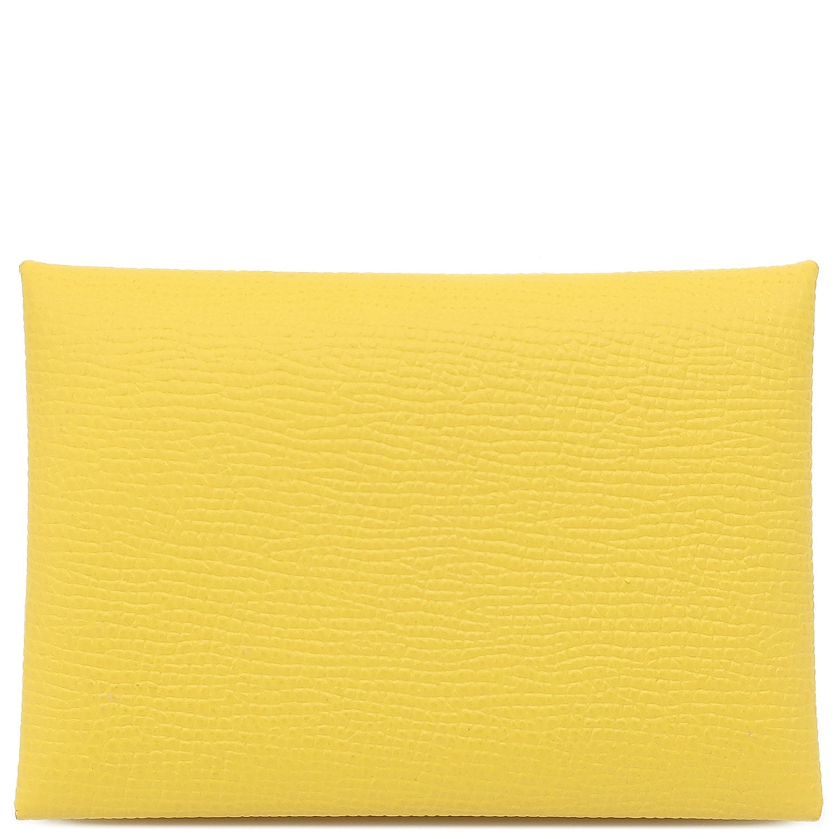 エルメス HERMES カードケース カルヴィ デュオ ヴォーエプソン ジョーヌナプル シルバー金具 黄色 U刻印 【箱】【中古】