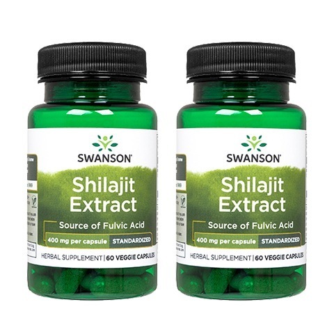 シラジットエクストラクト　400mg　60錠　2本 Swanson Shilajit Extract 海外直送 国際書留郵便