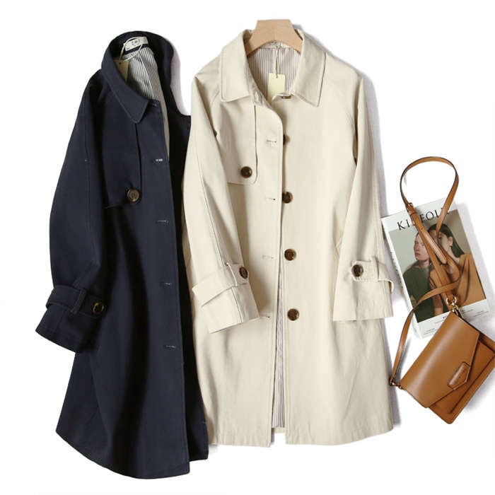 コート レディース トレンチコート スプリングコート トレンチコート ロング丈 高品質 春秋着 コート 通勤 通学 アウター レディース ジャケット【短納期】