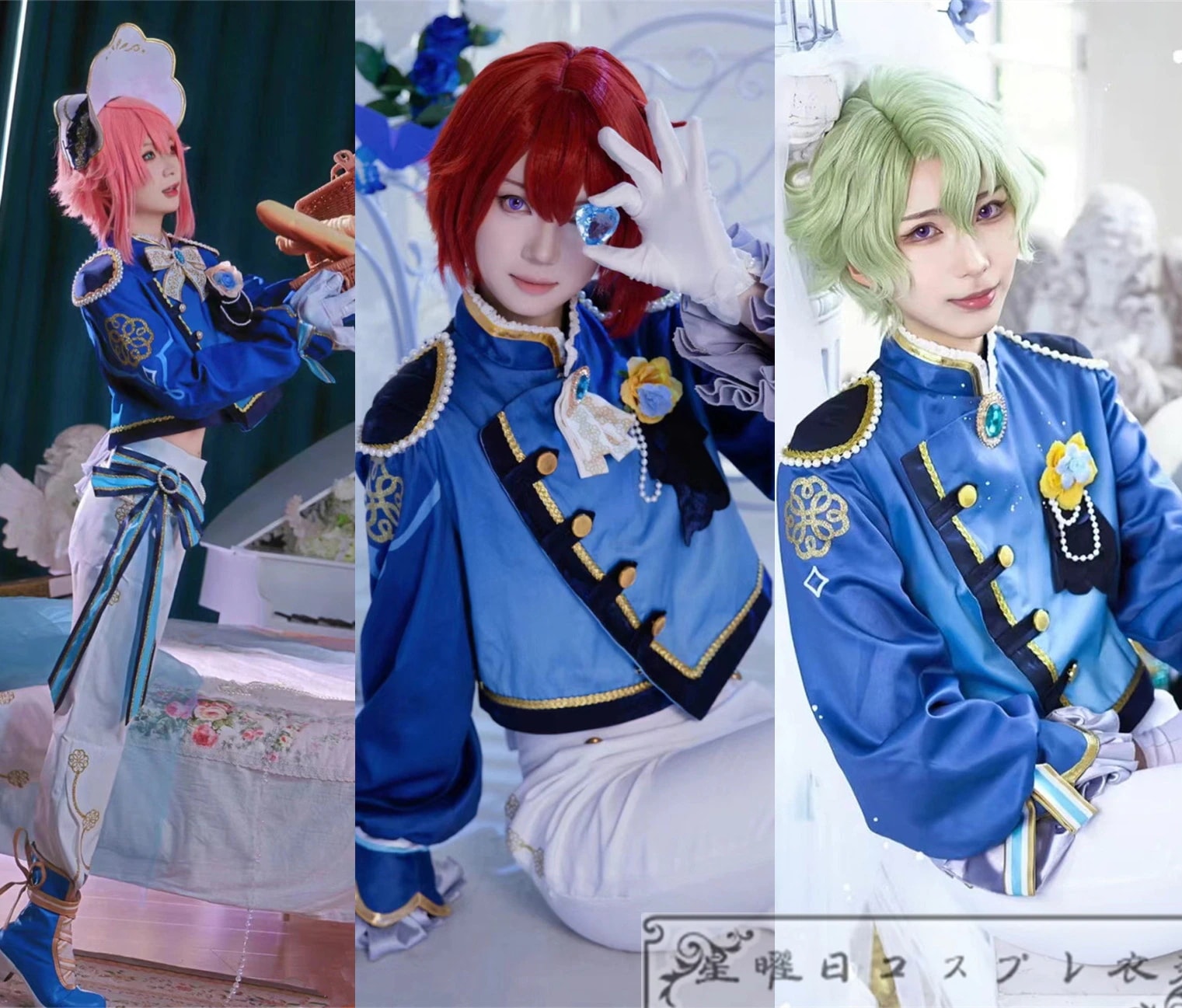 ES あんさんぶるスターズ! ホワイトブリム 朱桜司 巴日和 天祥院英智 姫宮桃李 コスプレ衣装 コスチューム