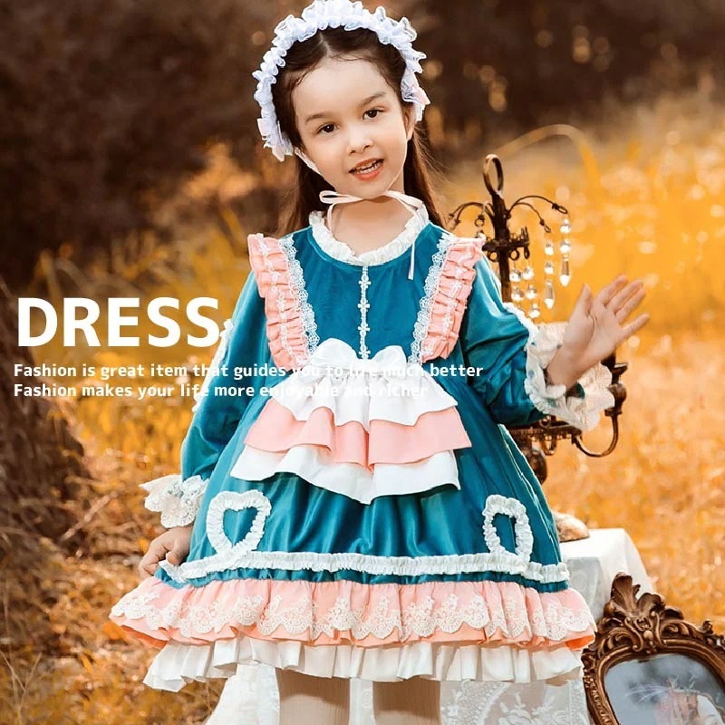 ロリータ ワンピース プリンセスドレス ゴスロリ コスプレ コスチューム ゴシックドレス 仮装 文化祭 学園祭 演劇 舞台 ステージ パーティー イベント 姫様 衣装 長袖 子供服 女の子 男の子 女