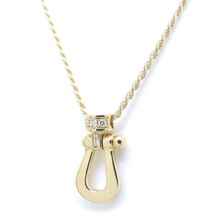 フォース10 ネックレス ミディアム ダイヤモンド 3B0198/7B0179 K18YG イエローゴールド/294129【中古】