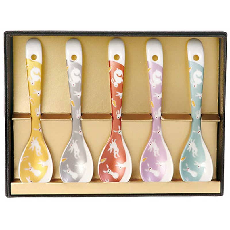 ヤマコー　てまひま工房 レトロモダンスプーン 古九谷の伝統的な陶器 うさぎ　YAMACO78751