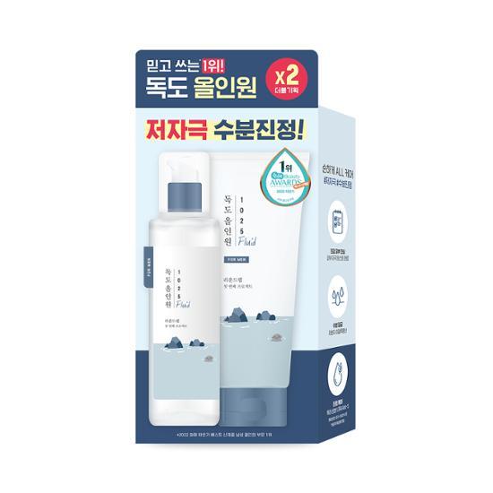 [敏感肌/低刺激] ラウンドラボ フォーメン 1025 独島(ドクト) オールインワン フルイド 200ml+200ml