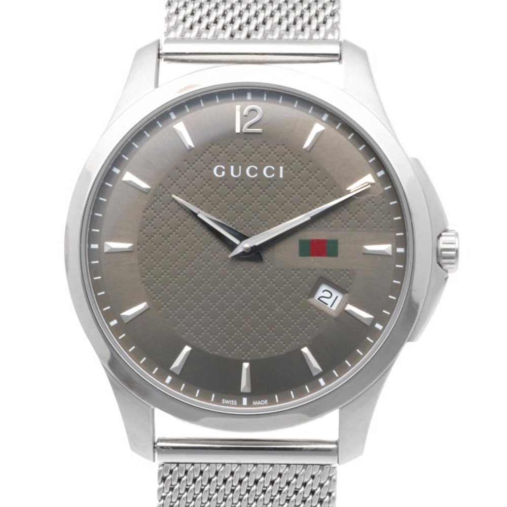 グッチ Gタイムレス 腕時計 ステンレススチール 126.3 クオーツ 1年保証 GUCCI 中古