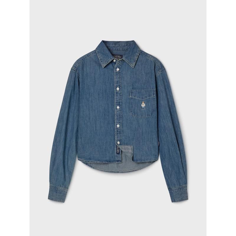 女性 Steve Crop Denim Shirts (F) WHYJG2334F_s
