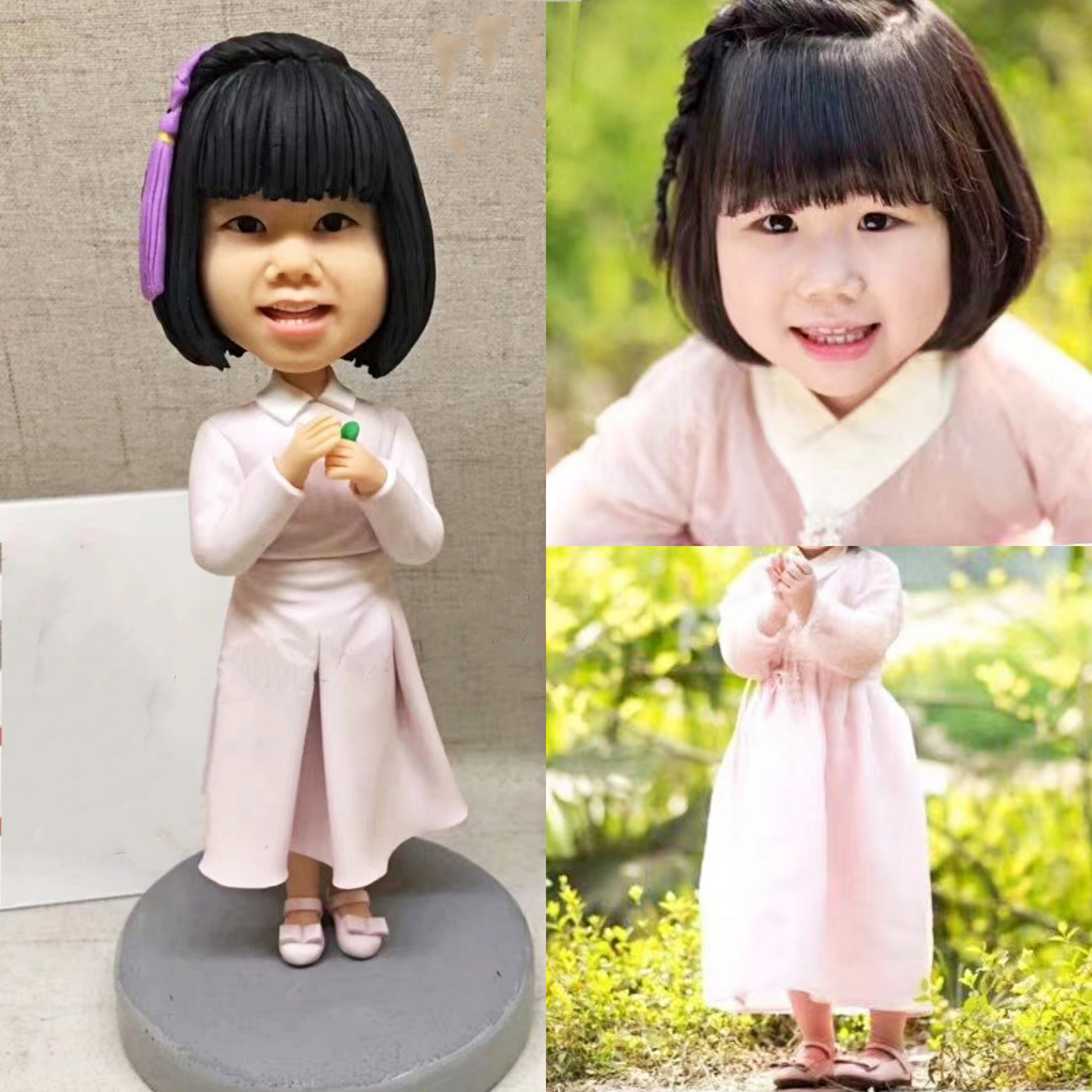 【オーダーメイド】3D肖像画 似顔絵 写真 人形 フィギュア 誕生日 ベビー 赤ちゃん キッズ 子供 幼児 出産祝い