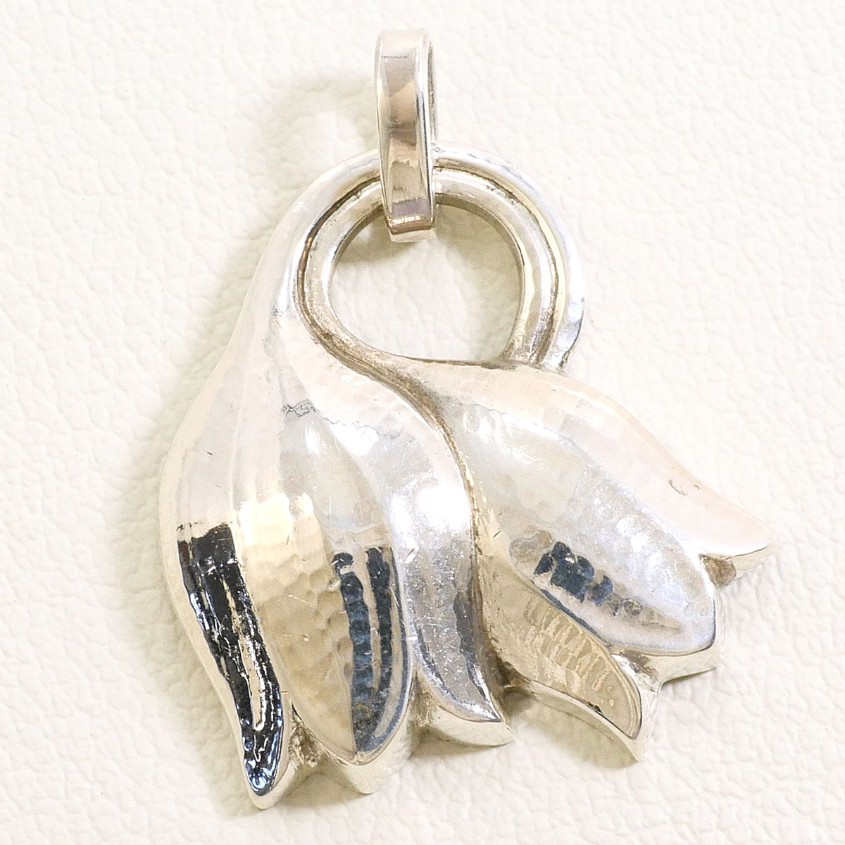 ジョージジェンセン ツインチューリップ シルバー ペンダントトップ 総重量約6.2g 中古