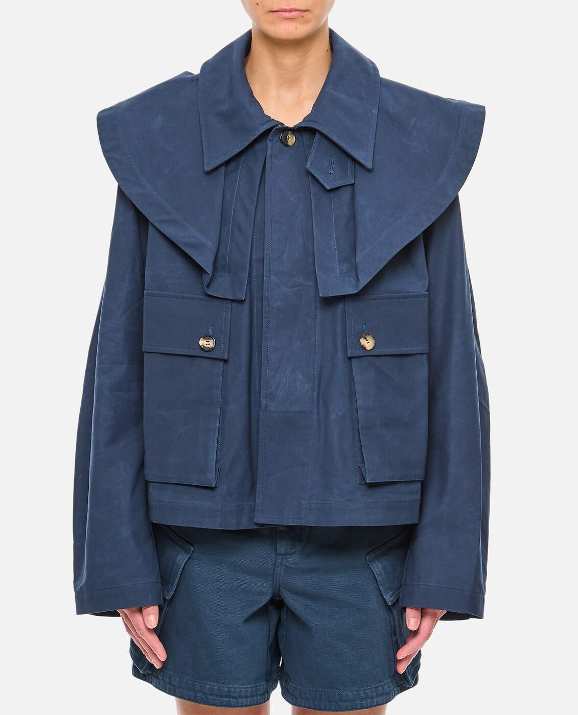 JK0366PG1683770 ブルー 春夏2025 ジャケット レディース ia