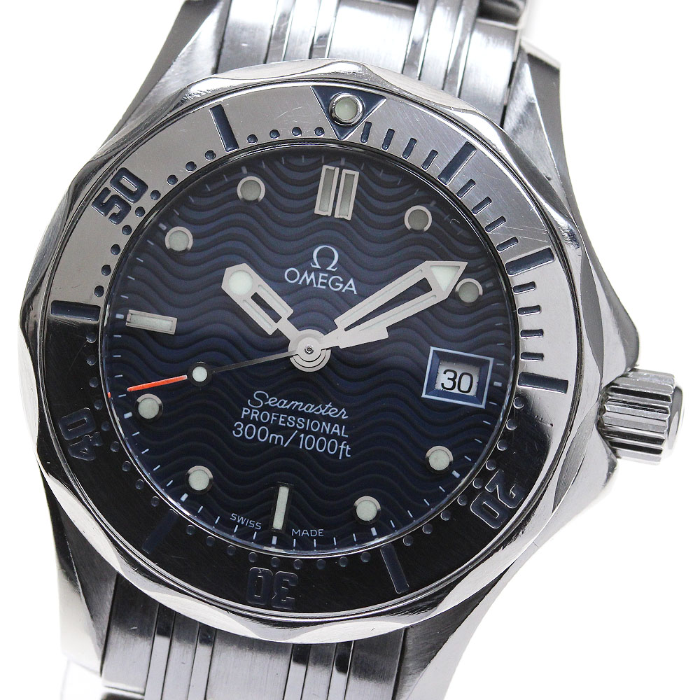 オメガ OMEGA 2582.80 シーマスター300 デイト クォーツ レディース _867829【中古】