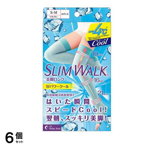 スリムウォーク 美脚ロング Wパワークール ひざ上丈 1足入 (S-Mサイズ) 6個セット 8,752円
