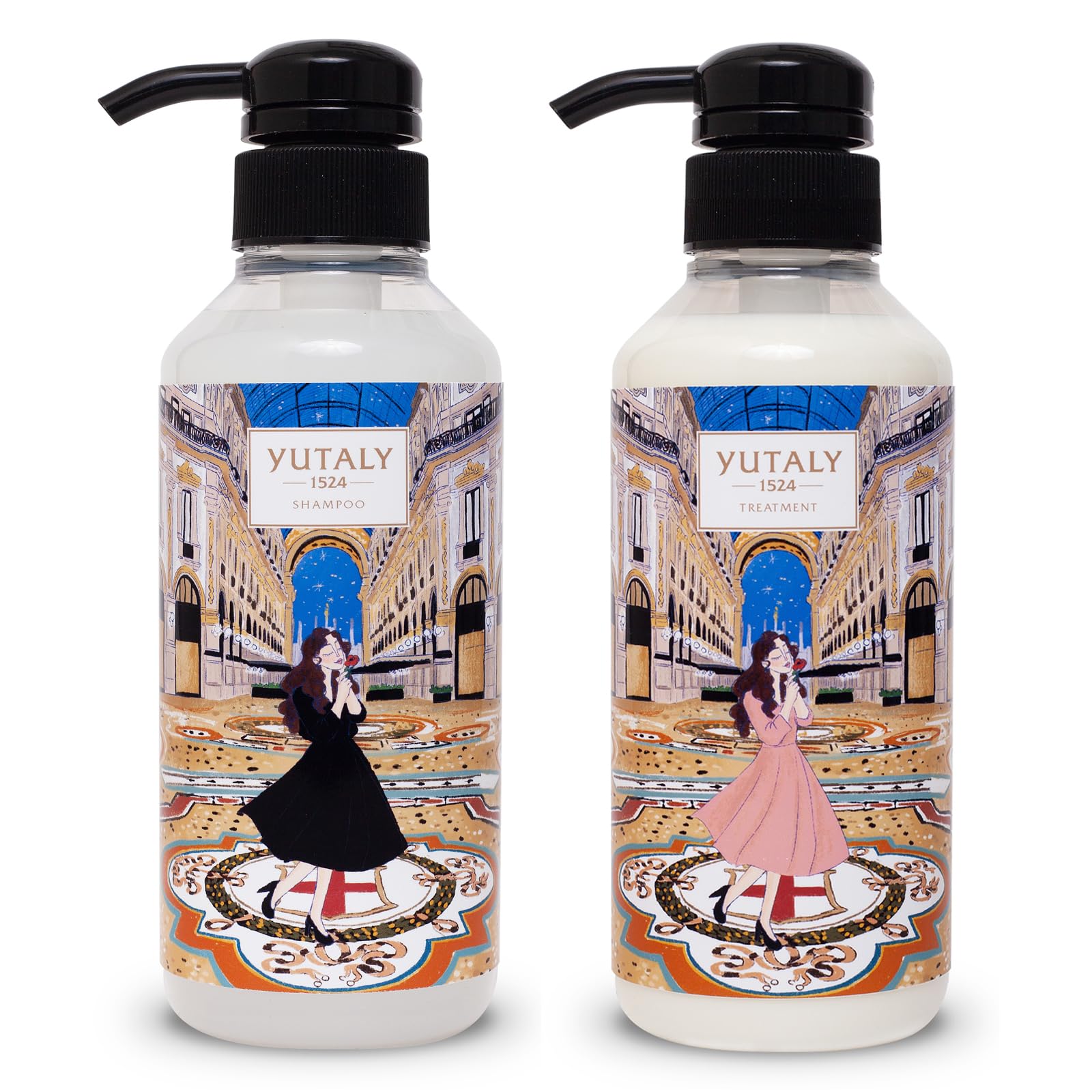 ユタリ― ミラノの夜景 + ミラノの星空 美容液 シャンプー 300ml + 美容液 トリートメント 300ml YUTALY