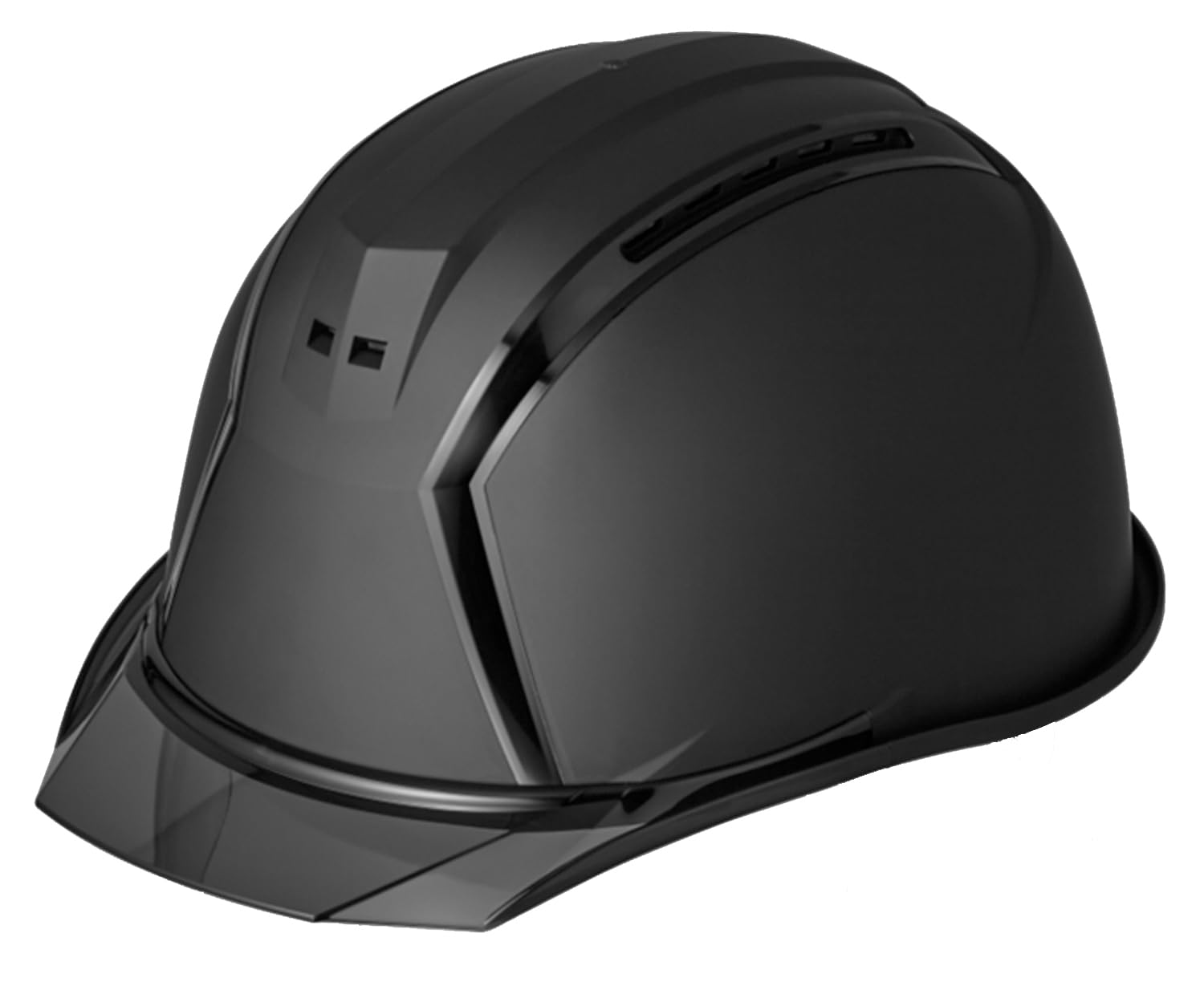 [住ベテクノプラスチック]艶消しヘルメット 作業用 通気孔付き MXC-B マットブラック/スモーク