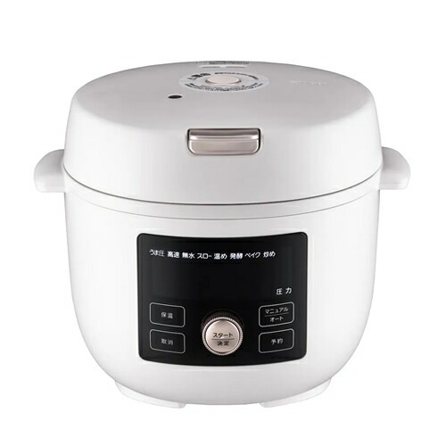 タイガー【TIGER】1.4L 電気圧力鍋 マットホワイト TIGER COOKPOT タイガークックポット 自動調理なべ COK-B220-WM【1台11役の調理レパートリー】
